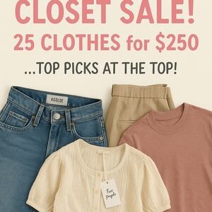 🔥 CLOSET BUNDLE – 25+ Pieces | Agolde, Free People (NWT), + More! 🔥